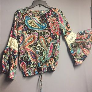 Bell sleeve crop tie top latest in fashion